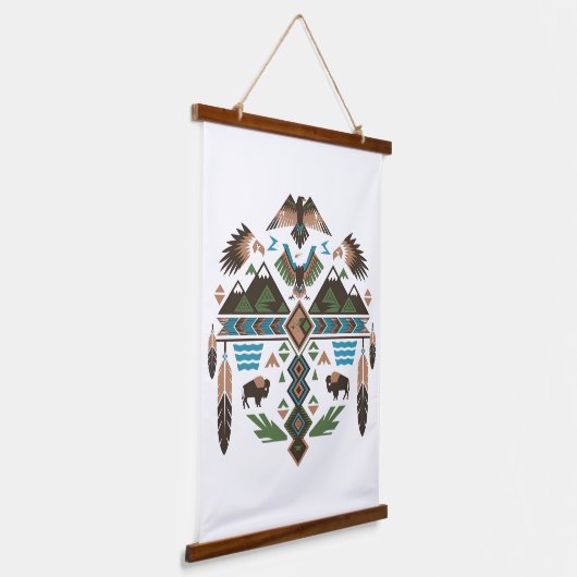 Heilige Symbole Wandteppich Mit Holzrahmen (Gewinkelt)