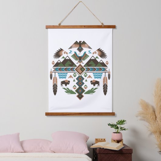 Heilige Symbole Wandteppich Mit Holzrahmen (Schlafzimmer)