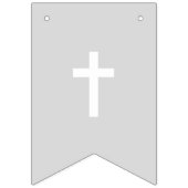 Heilige Taufe Blau und Gray Baby Boy Celebration Wimpelkette (Zweite Fahne)