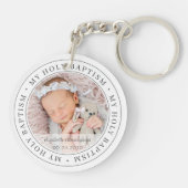 Heilige Taufe Einfache Frame Modernes, benutzerdef Schlüsselanhänger (Rückseite)