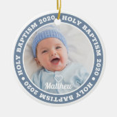 Heilige Taufe Einfache moderne, maßgeschneiderte F Keramik Ornament (Vorne)