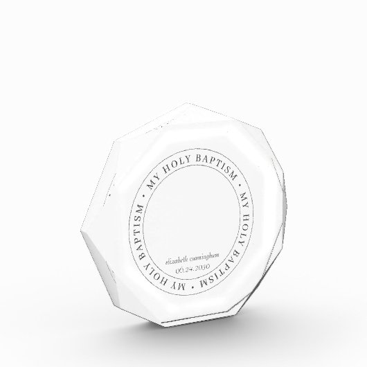 Heilige Taufe Einfache Rahmen Modernes Foto (Links)