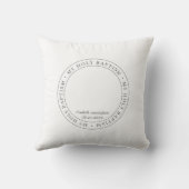 Heilige Taufe Einfache Rahmen Modernes Foto Kissen (Rückseite)