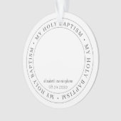 Heilige Taufe Einfache Rahmen Modernes Foto Ornament (Vorderseite)