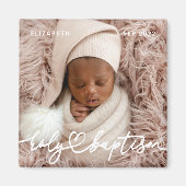 Heilige Taufe Moderne Elegantes Foto Herzlich Will Magnet (Vorne)