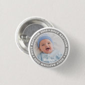 Heilige Taufe Modernes Foto Button (Vorne & Hinten)
