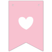 Heilige Taufe Rosa und Gray Baby Girl Celebration Wimpelkette (Erste Fahne)