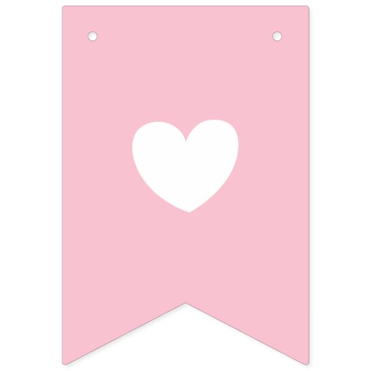 Heilige Taufe Rosa und Gray Baby Girl Celebration Wimpelkette (Erste Fahne)