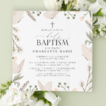 Heilige Taufe Schmetterlinge Aquarellblüten Neutra