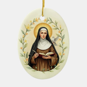 Heilige Teresa von Avila katholische Hingabe Keramik Ornament