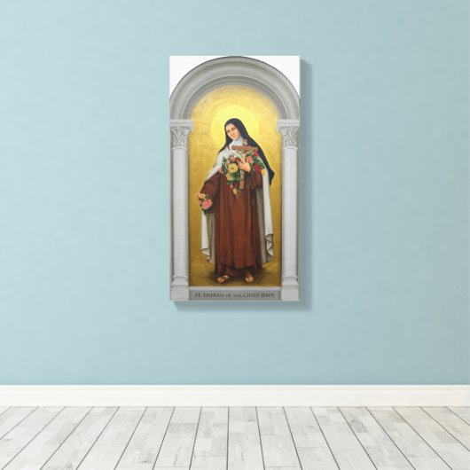 Heilige Therese des Kindes Jesus katholische Karme Leinwanddruck (Insitu (Holzboden))