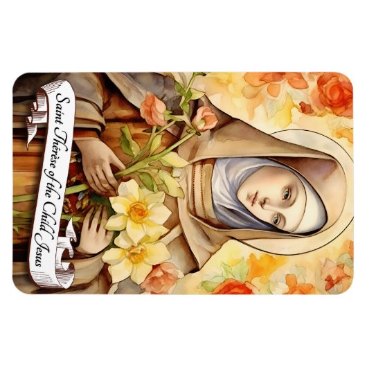 Heilige Thérèse des Kindes Jesus Magnet (Horizontal)