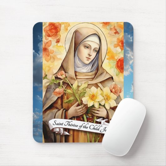 Heilige Thérèse des Kindes Jesus Mousepad (Mit Mouse)