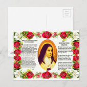 Heilige Therese Die kleine Blume Jesu Postkarte (Vorne/Hinten)