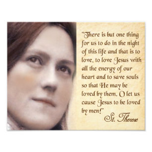 HEILIGE THERESE ÜBER DIE LIEBE. FOTODRUCK