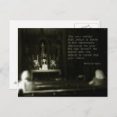 Heilige Therese über Eucharistisches Adoration Postkarte (Vorne/Hinten)