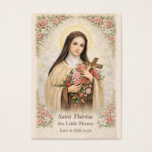Heilige Therese vom kleinen Blumenkind Gebet (Vorderseite)