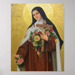 Heilige Therese von Lisieux Kleine Blume Jesu Poster