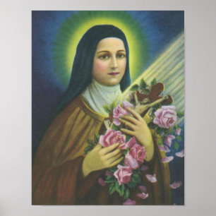 Heilige Therese von Lisieux Kleine Blume Jesu Poster