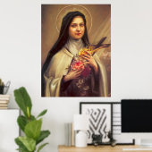 Heilige Therese von Lisieux Kleine Blume Jesu Rose Poster (Heimbüro)