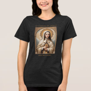 Heilige Therese von Lisieux römisch-katholisches G Tri-Blend Shirt