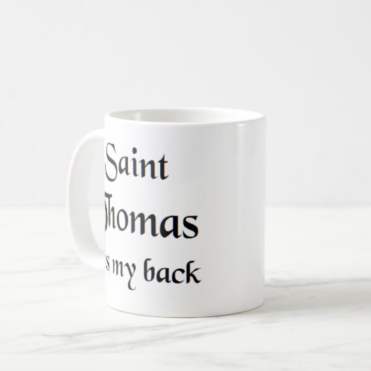 Heilige Thomas Kaffee Tasse (Vorderseite Links)