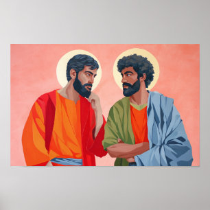 Heilige Timotheus und Titus: Brüder im Glauben Poster