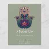 Heilige Transformation | Hamsa-Hand-Design Flyer (Hinten)