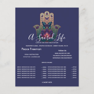 Heilige Transformation   Hamsa-Hand-Design Flyer
