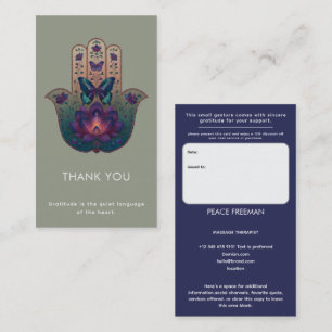 Heilige Transformation Hamsa-Hand-Design Visitenkarte