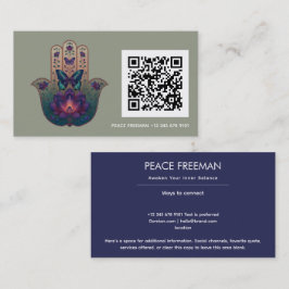 Heilige Transformation | Hamsa-Hand-Design Visitenkarte