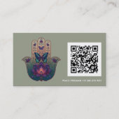 Heilige Transformation | Hamsa-Hand-Design Visitenkarte (Vorderseite)