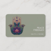 Heilige Transformation | Hamsa-Hand-Design Visitenkarte (Vorderseite)