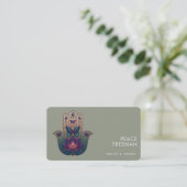 Heilige Transformation | Hamsa-Hand-Design Visitenkarte (Stehend Vorderseite)