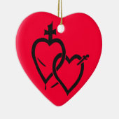 Heilige u. tadellose Herz-Verzierung Keramik Ornament (Rechts)