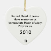 Heilige u. tadellose Herz-Verzierung Keramik Ornament (Hinten)