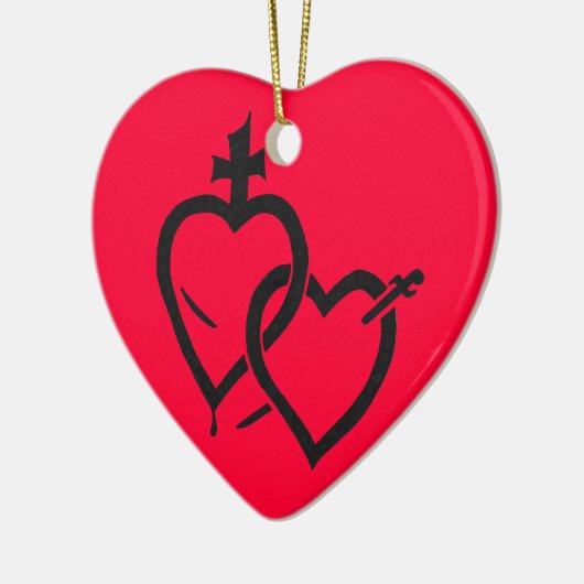 Heilige u. tadellose Herz-Verzierung Keramik Ornament (Links)