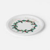 Heilige und Berries Weihnachtsfeier Pappteller (Schrägansicht)