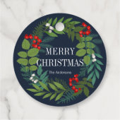 Heilige und grüne Weihnachtsfeiertage Geschenkanhänger (Rückseite)