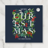 Heilige und grüne Weihnachtsfeiertage Geschenkanhänger (Rückseite)