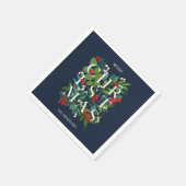 Heilige und grüne Weihnachtsfeiertage Serviette (Ecke)