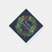 Heilige und grüne Weihnachtsfeiertage Serviette (Ecke)