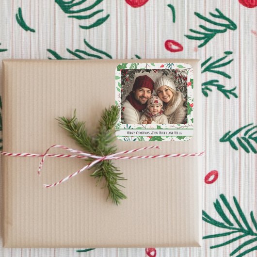 Heilige und Joy Foto Quadratischer Aufkleber