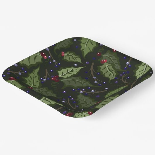 Heilige und Lila Berries Pappteller (Gewinkelt)