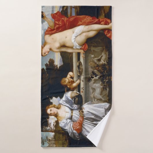 Heilige und profane Liebe, Tiziano Vecelli, 1515 Badehandtuch (Badehandtuch)