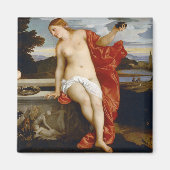 Heilige und profane Liebe, Tiziano Vecelli, 1515 Magnet (Vorne)