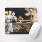 Heilige und profane Liebe, Tiziano Vecelli, 1515 Mousepad (Mit Mouse)