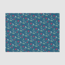 Heilige und rote Beeren, grau-grün Seidenpapier