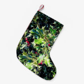 Heilige und rote Beeren Kleiner Weihnachtsstrumpf (Vorderansicht (hängend))