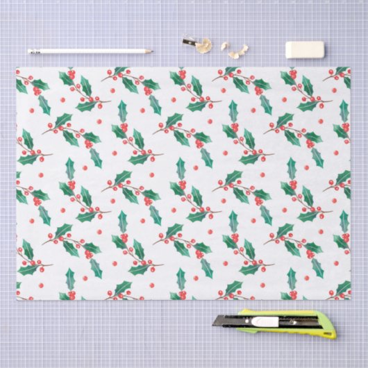 Heilige und rote Beeren Seidenpapier (Handwerk)